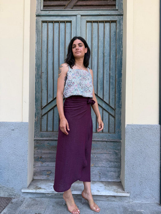 Top Filomena a fiorellini colorati