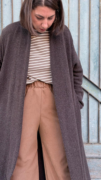 Cardigan Marinella in lana marrone