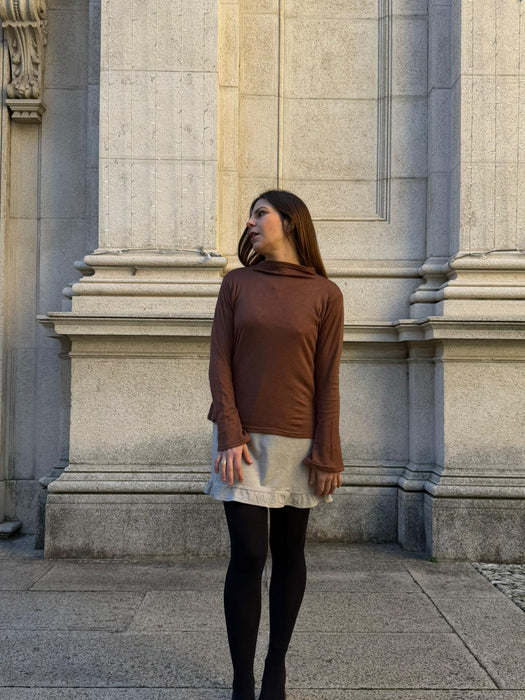 Maglia Nicole in maglina terra bruciata