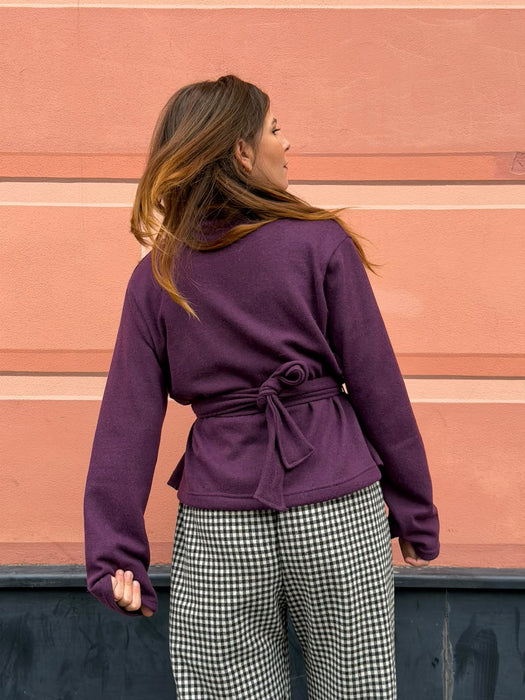 Cardigan Romeo in cashmere viola