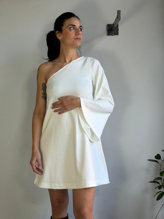 Abito monospalla Gigi bianco