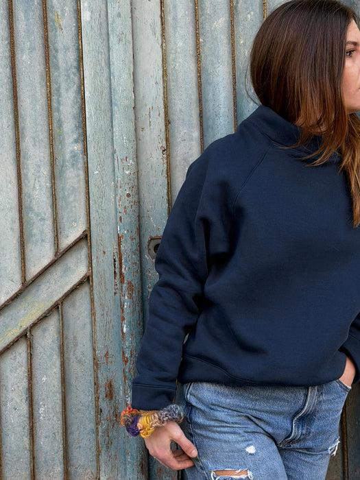 Felpa Alice in cotone blu navy