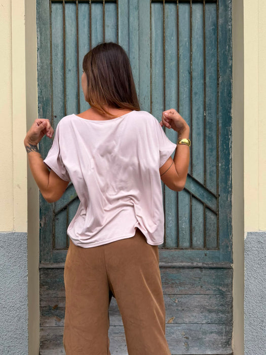 T-shirt Scatoletta rosa cipria