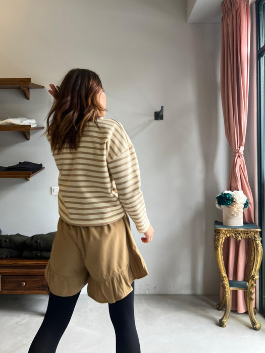 Pantagonna Itana in gabardine di lana biscotto