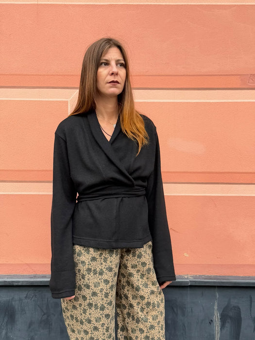 Pantaloni Mia in velluto a fiori