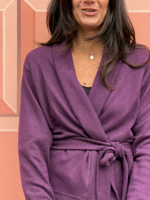 Cardigan Romeo in cashmere viola