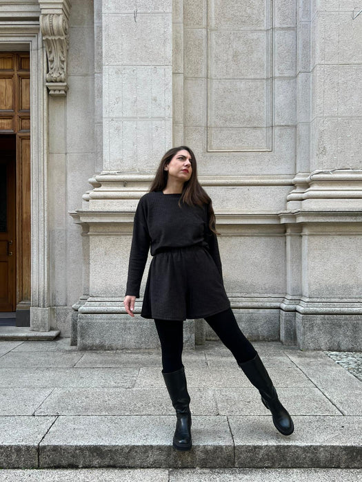 Maglia Deborah in lana spigata