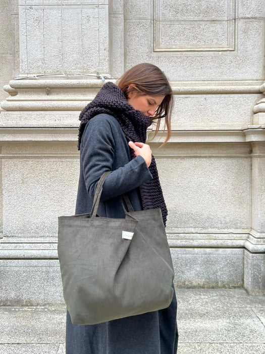 Borsa in velluto verdone