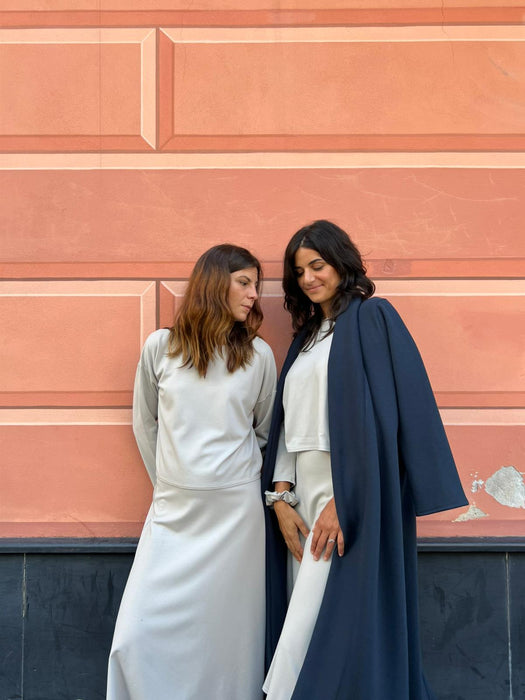 Maglia Deborah in punto Milano color ghiaccio