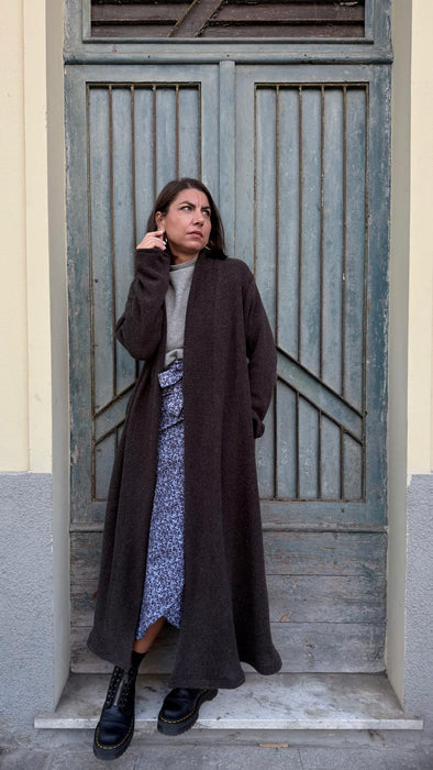 Cardigan Marinella in lana marrone