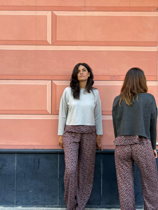 Pantaloni Mia in viscosa a fiori