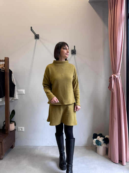 Maglione Deborah in maglia di lana verde acido