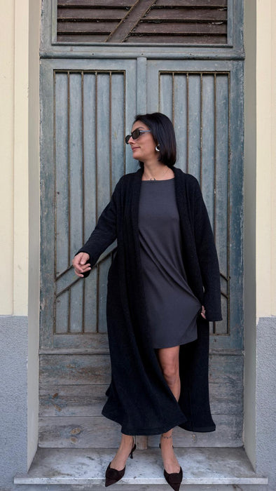 Cardigan Marinella in lana nera