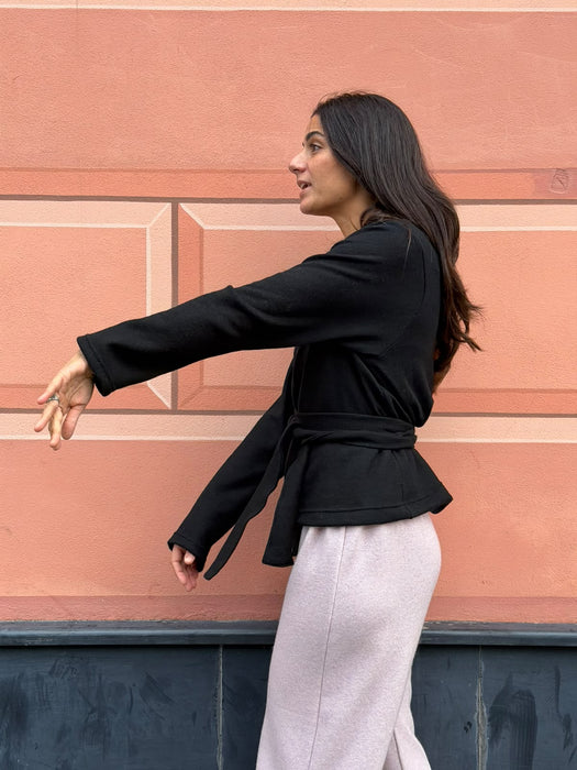 Cardigan Romeo in cashmere nero