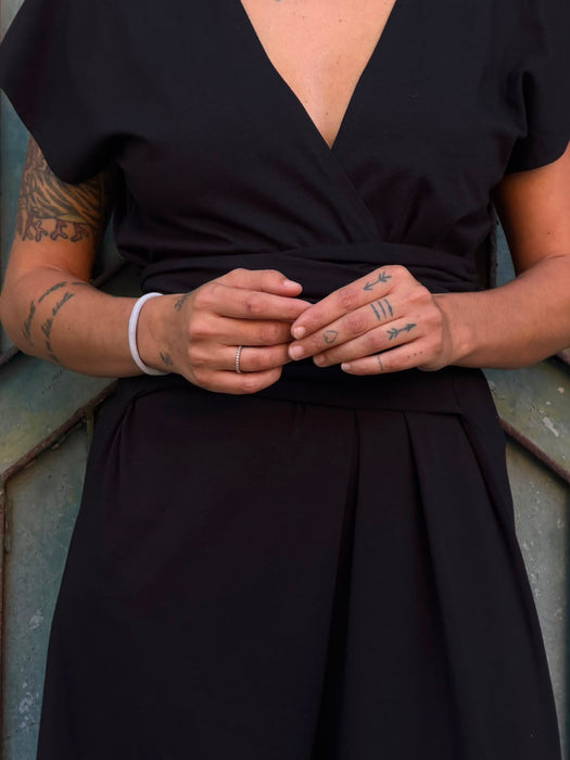 Tuta Magda in jersey nero