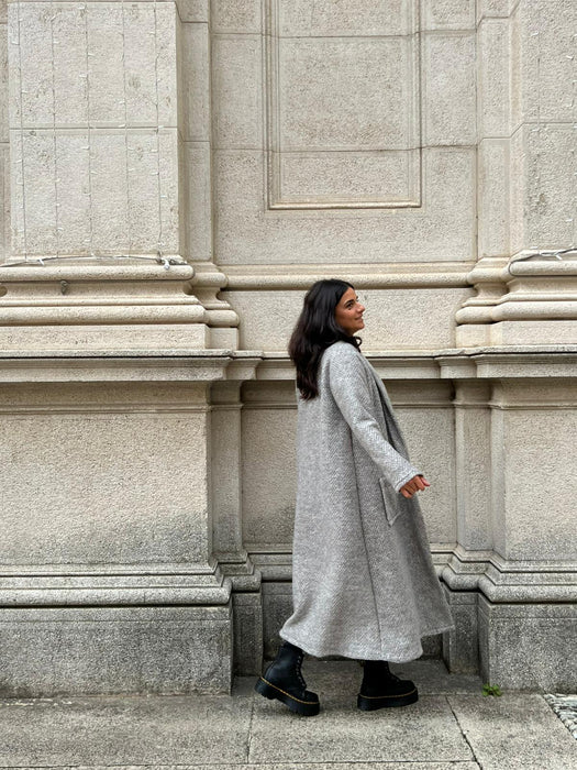 Capospalla Marinella lungo spigato grigio