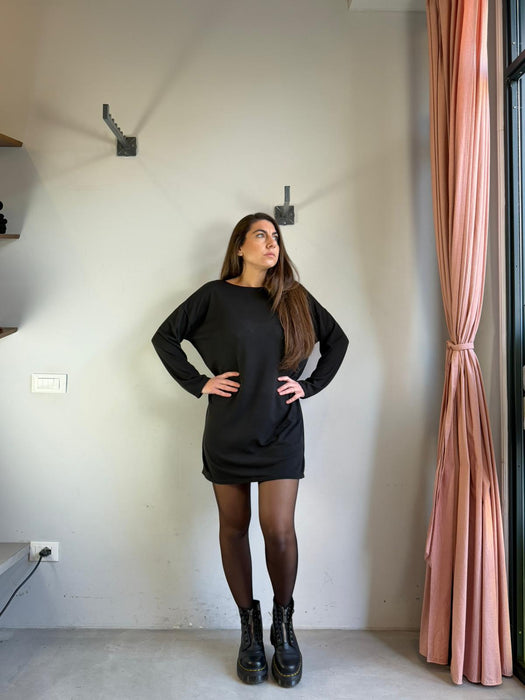 Abito Deborah in cotone nero