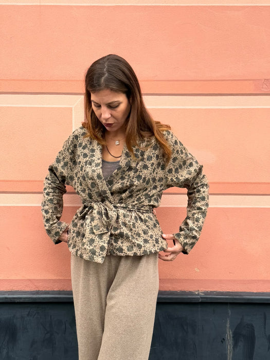 Pantaloni Mia in cashmere beige