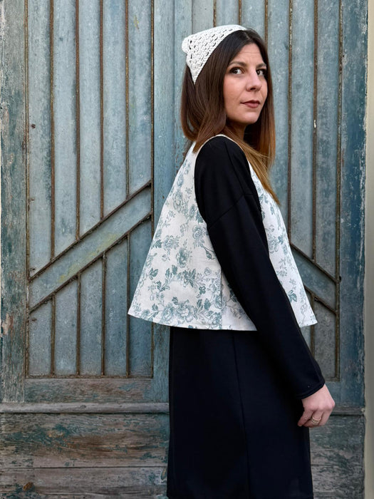 Gilet Mary Jane fiorato