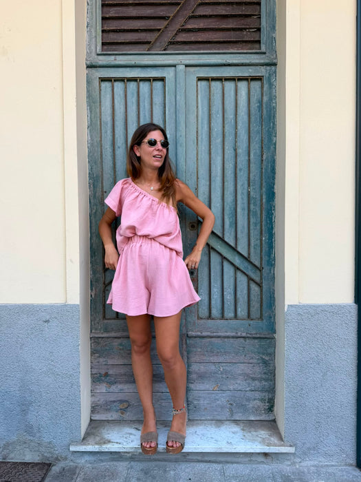 Pantagonna Itana in mussola rosa