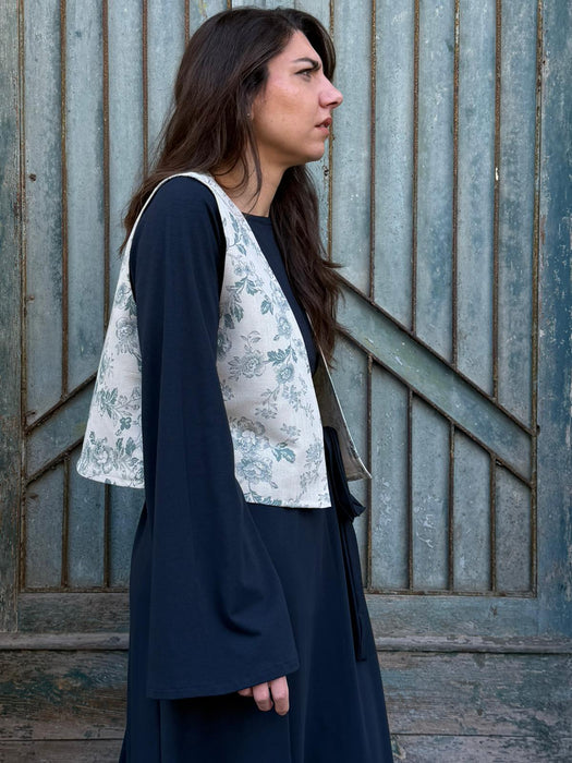 Gilet Mary Jane fiorato