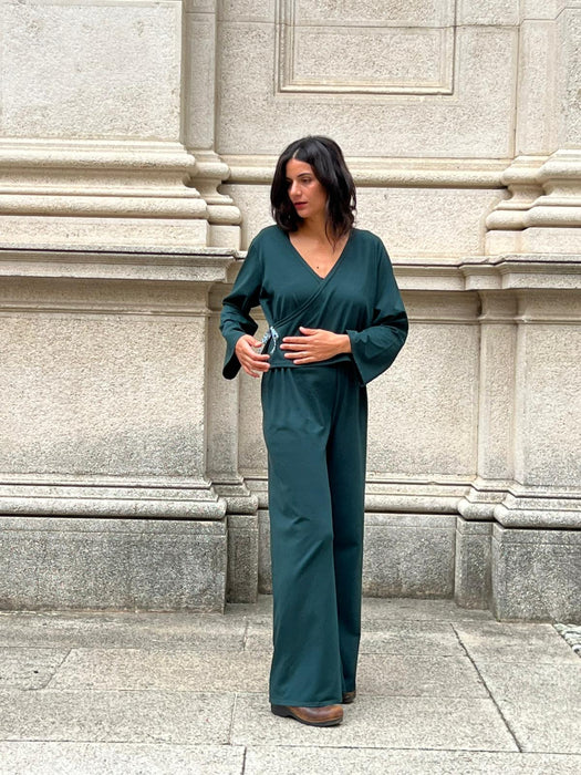 Pantaloni Mia verde bottiglia