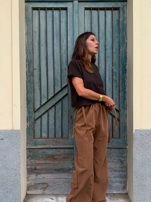 T-shirt Scatoletta color marrone