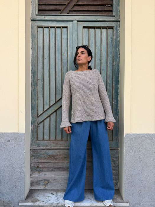 Pantaloni Mia in jeans lavaggio chiaro
