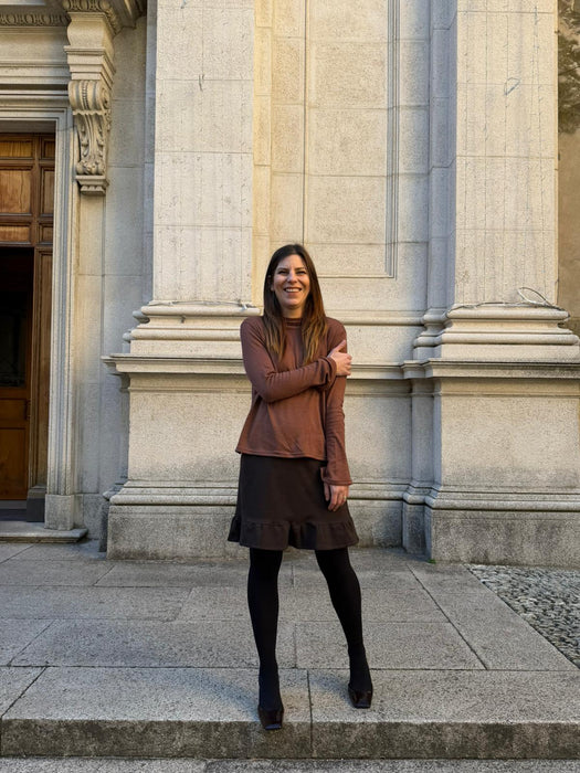 Maglia Nicole in maglina terra bruciata