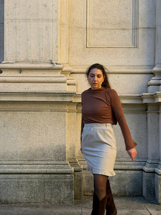 Maglia Nicole in maglina terra bruciata