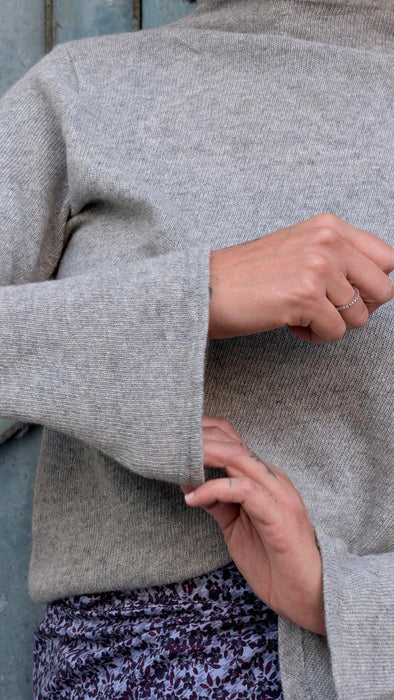 Maglia Nicole in lana grigio chiaro