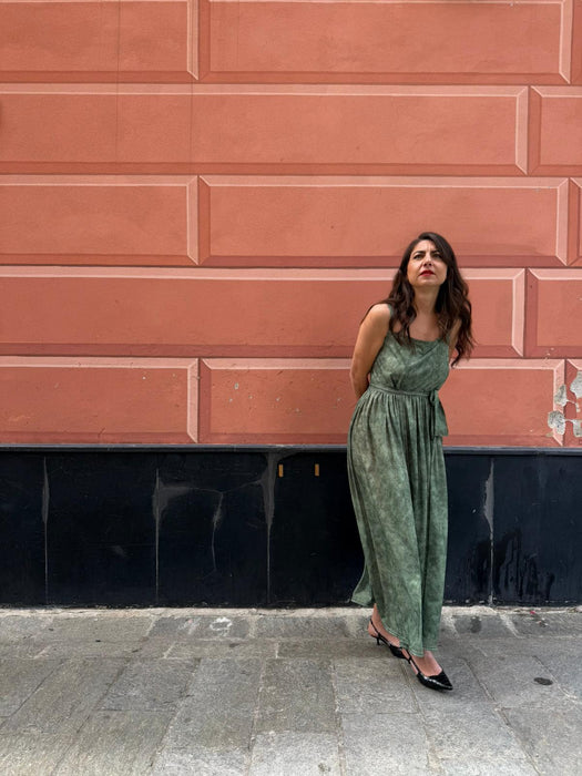 Abito Barbara in jersey verde