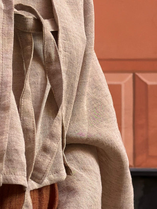 Maglia Alfredo in lino color sabbia