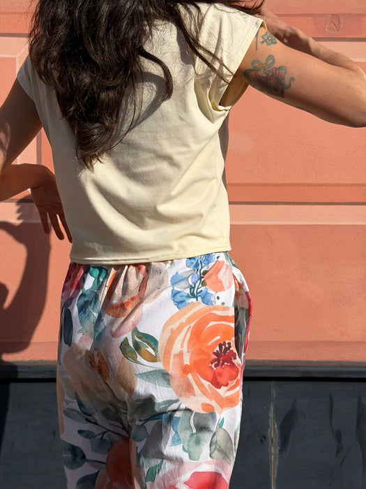 Pantaloni Ines in fantasia fiorata