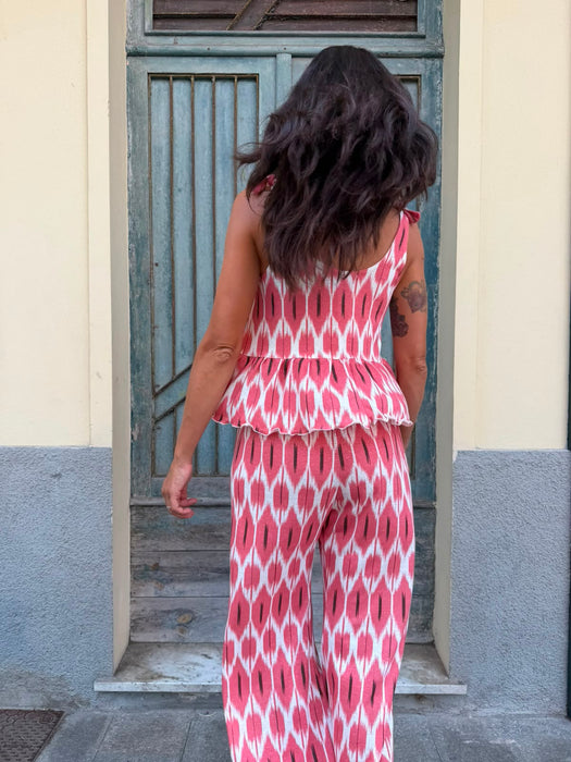 Pantaloni Mia in fantasia geometrica