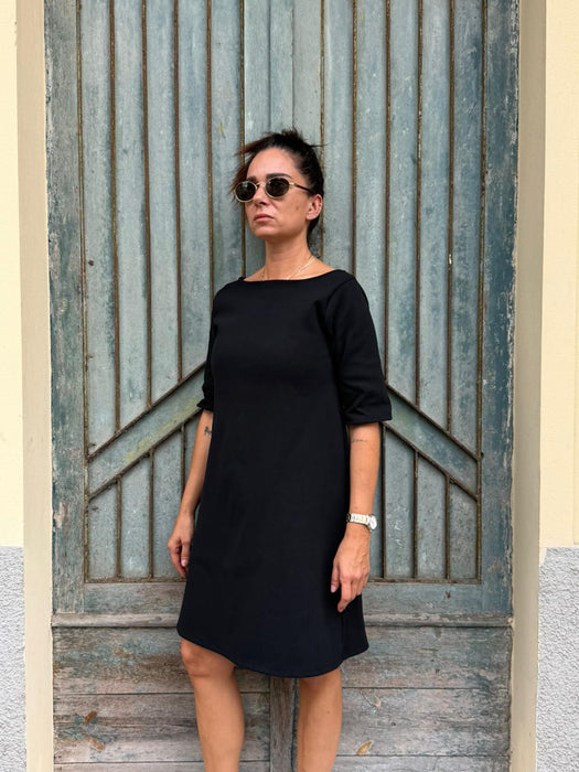 Abito Ada in punto Milano nero