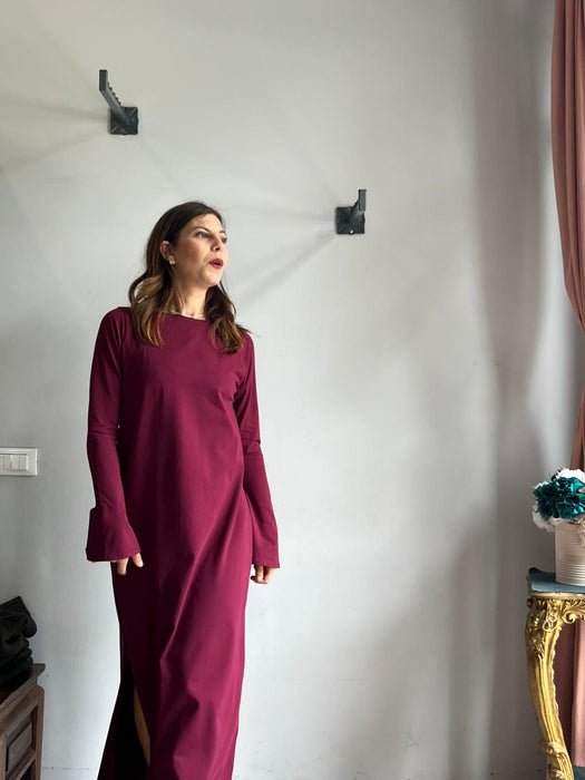 Abito Cristiana lungo magenta