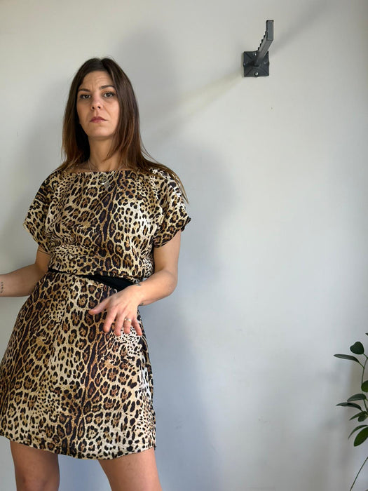 Abito corto Magda leopardato