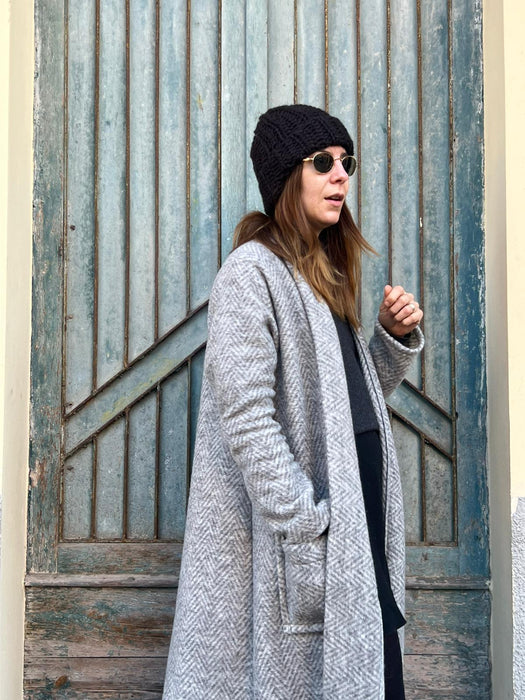 Cappellino in lana testa di moro/bruciato