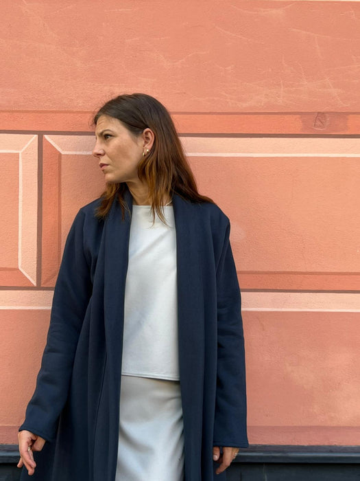 Maglia Deborah in punto Milano color ghiaccio