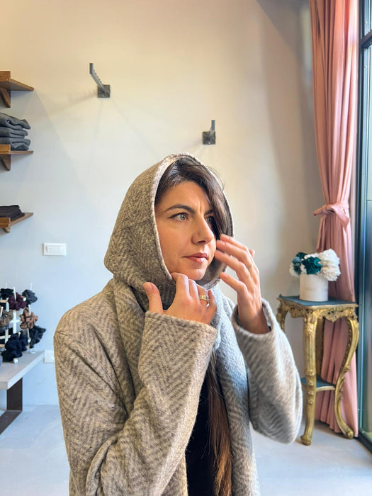 Capospalla Marinella lungo spigato grigio