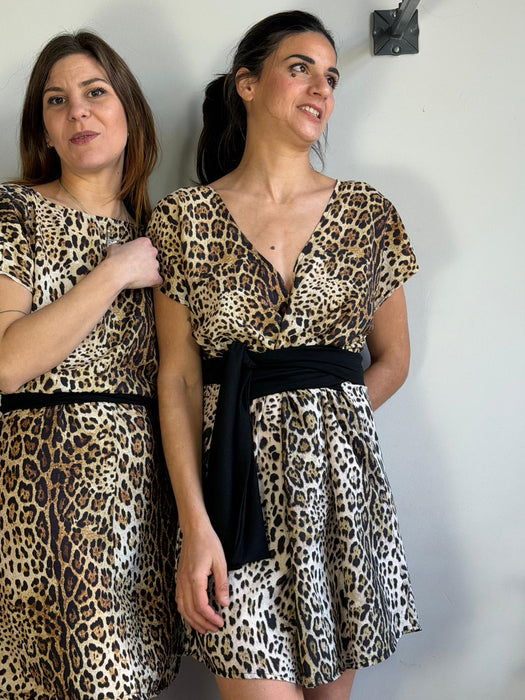 Abito corto Magda leopardato