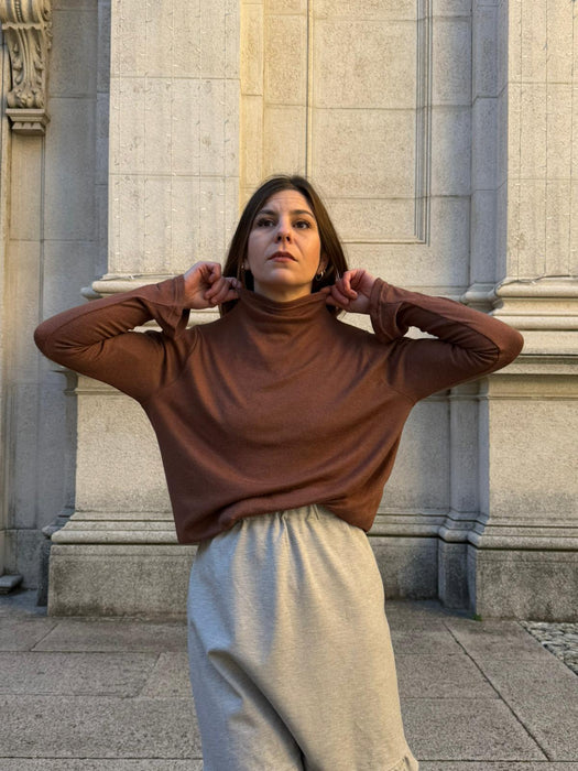 Maglia Nicole in maglina terra bruciata