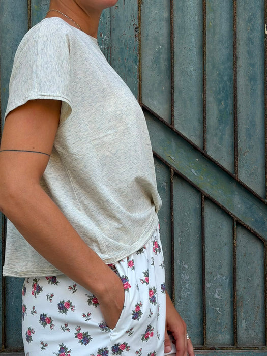 T-shirt Scatoletta grigio mélange