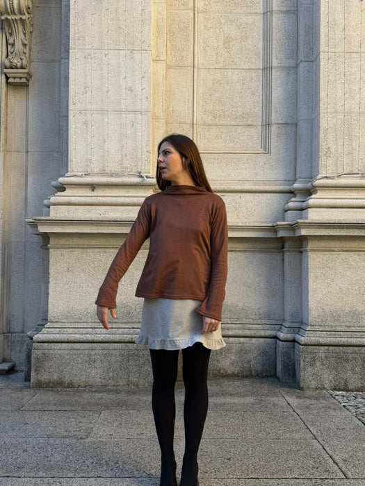 Maglia Nicole in maglina terra bruciata