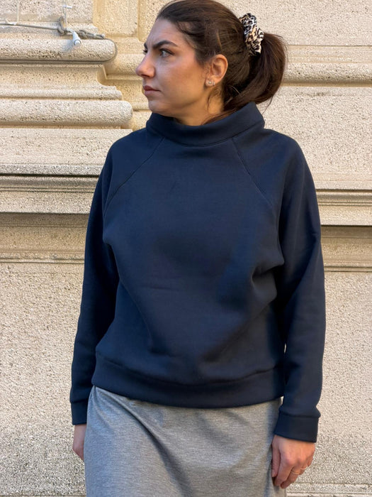 Felpa Alice in cotone blu navy