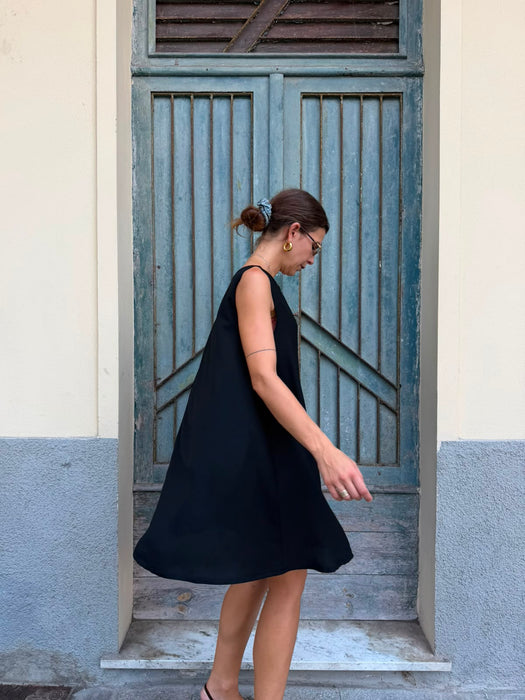 Abito Michele in viscosa nero