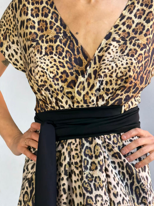 Abito corto Magda leopardato