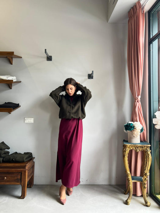 Abito Cristiana lungo magenta