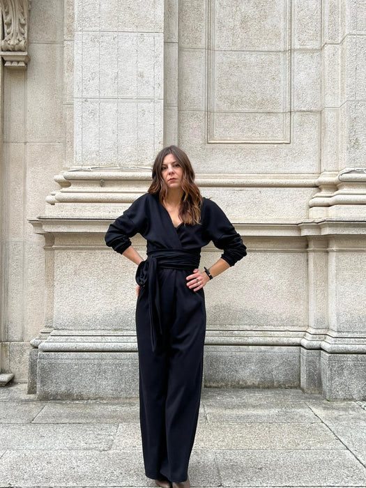 Tuta Magda a  manica lunga nera